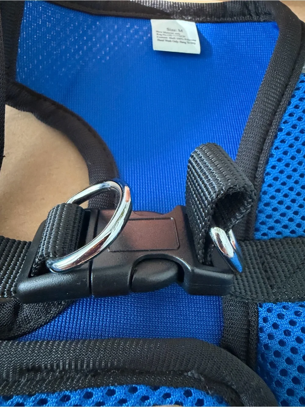 The Dog Walker Company Blue Mesh Step-In Dog Harness Size Medium Reflective